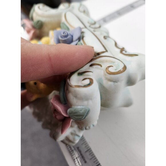 Vintage Bear Couple Sitting On Sofa Collectible Ceramic Figurine Cottagecore - Picture 9 of 12